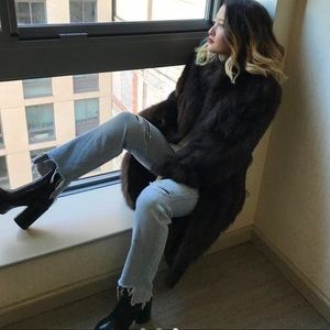 VINTAGE Dark Brown Fur Coat 🍭 Thrifted in Fairfax VA